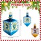 4 Pieces Hanukkah Ornaments Jewish Glass Dreidel Ornaments Hanukkah Decorations for Christmas Tree Wall Home Door Wreath Hanging
